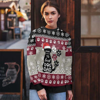 To Best Dog Dad Christmas Design Ugly Christmas Sweater Xmas Holiday Patterns - Wonder Print Shop
