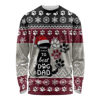 To Best Dog Dad Christmas Design Long Sleeve Shirt Xmas Holiday Patterns - Wonder Print Shop