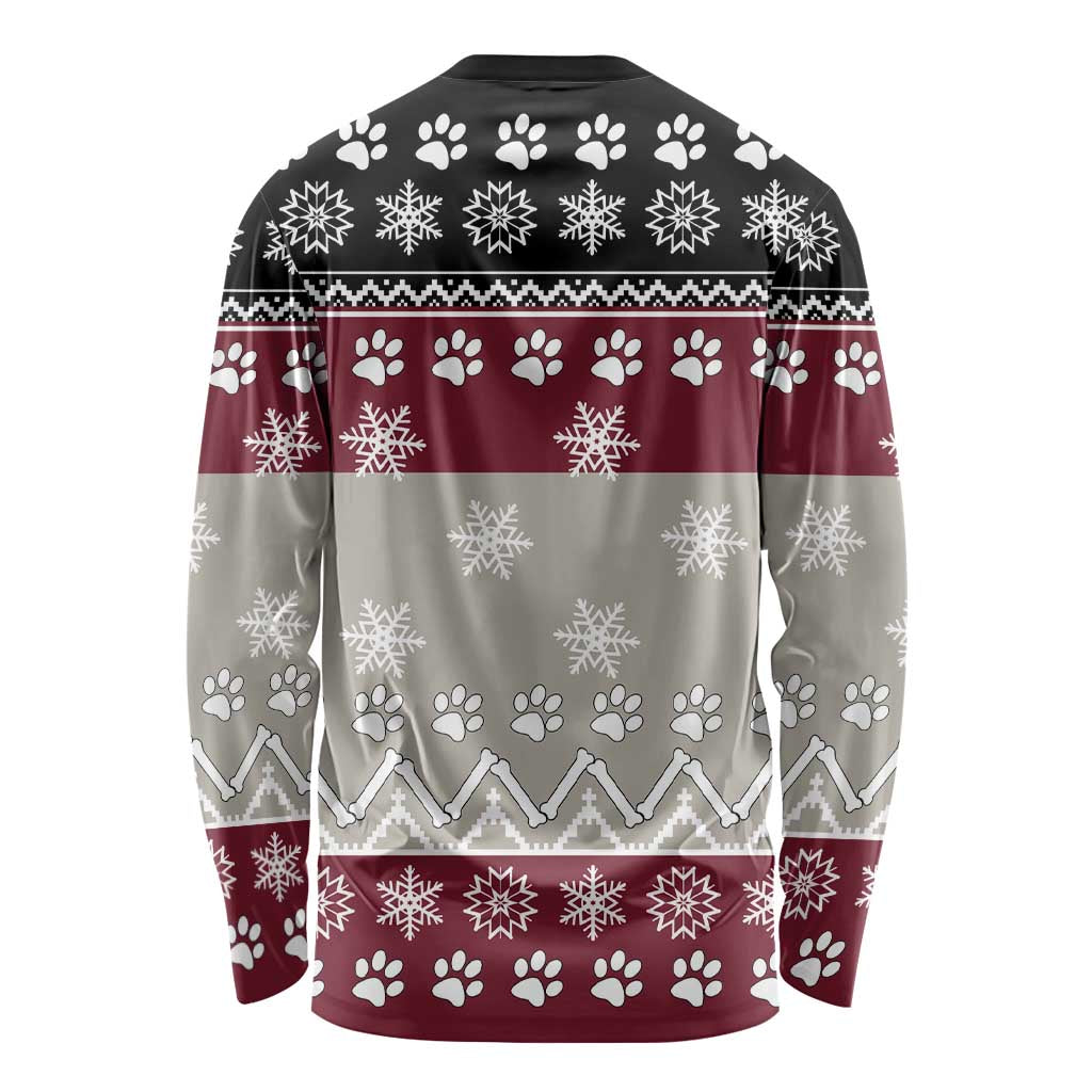 To Best Dog Dad Christmas Design Long Sleeve Shirt Xmas Holiday Patterns - Wonder Print Shop