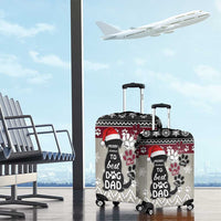 To Best Dog Dad Christmas Design Luggage Cover Xmas Holiday Patterns - Wonder Print Shop