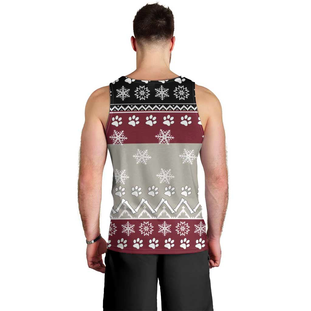 To Best Dog Dad Christmas Design Men Tank Top Xmas Holiday Patterns - Wonder Print Shop