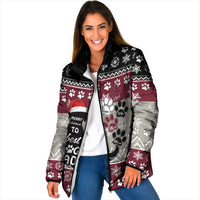 To Best Dog Dad Christmas Design Padded Jacket Xmas Holiday Patterns - Wonder Print Shop