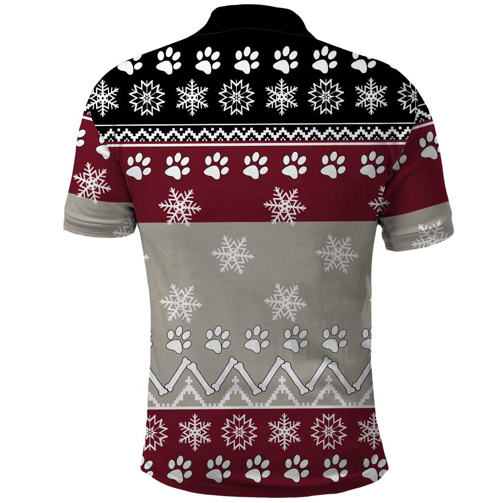 To Best Dog Dad Christmas Design Polo Shirt Xmas Holiday Patterns - Wonder Print Shop