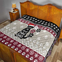 To Best Dog Dad Christmas Design Quilt Xmas Holiday Patterns - Wonder Print Shop