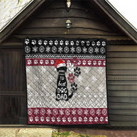 To Best Dog Dad Christmas Design Quilt Xmas Holiday Patterns - Wonder Print Shop