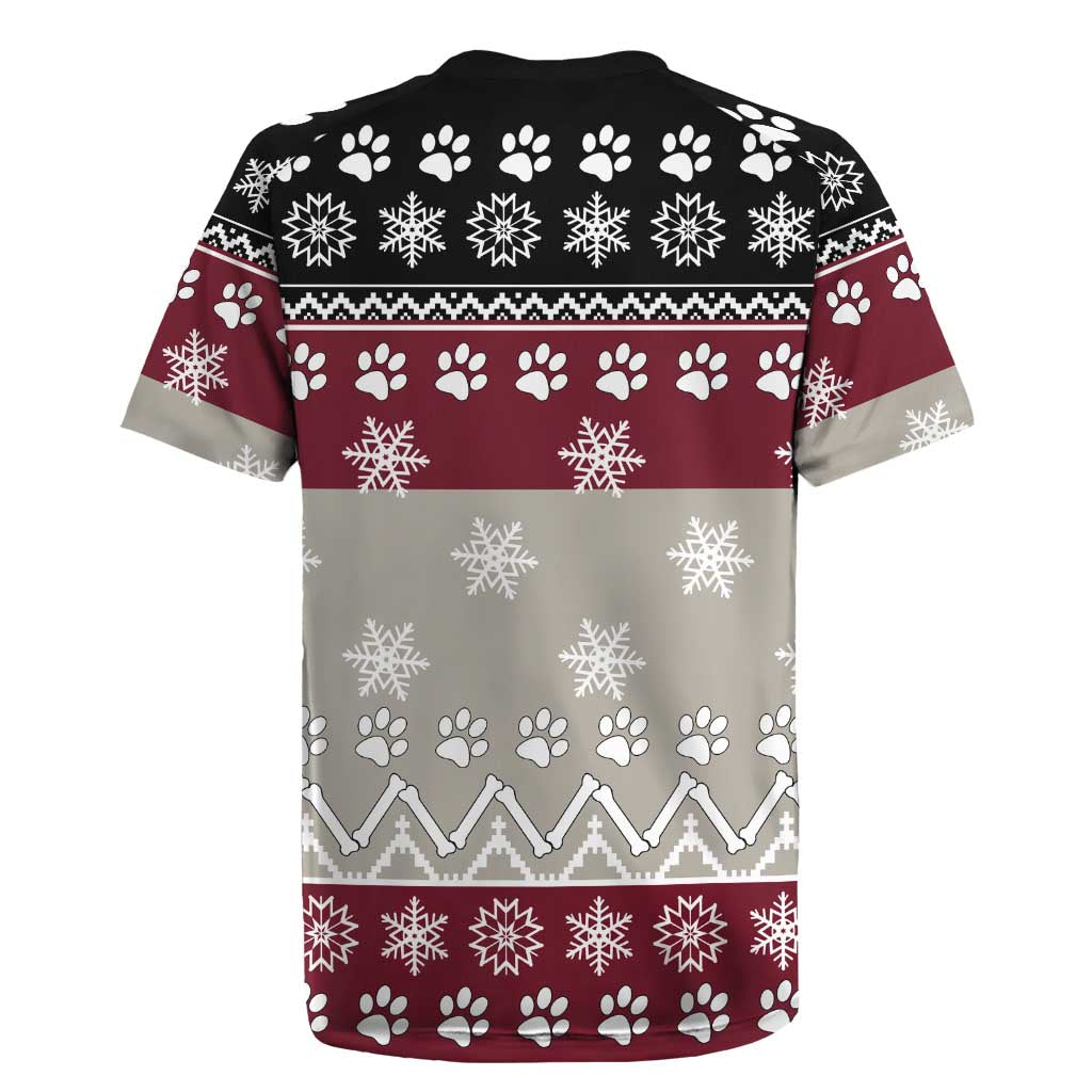 To Best Dog Dad Christmas Design Rugby Jersey Xmas Holiday Patterns - Wonder Print Shop