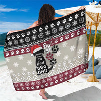 To Best Dog Dad Christmas Design Sarong Xmas Holiday Patterns - Wonder Print Shop