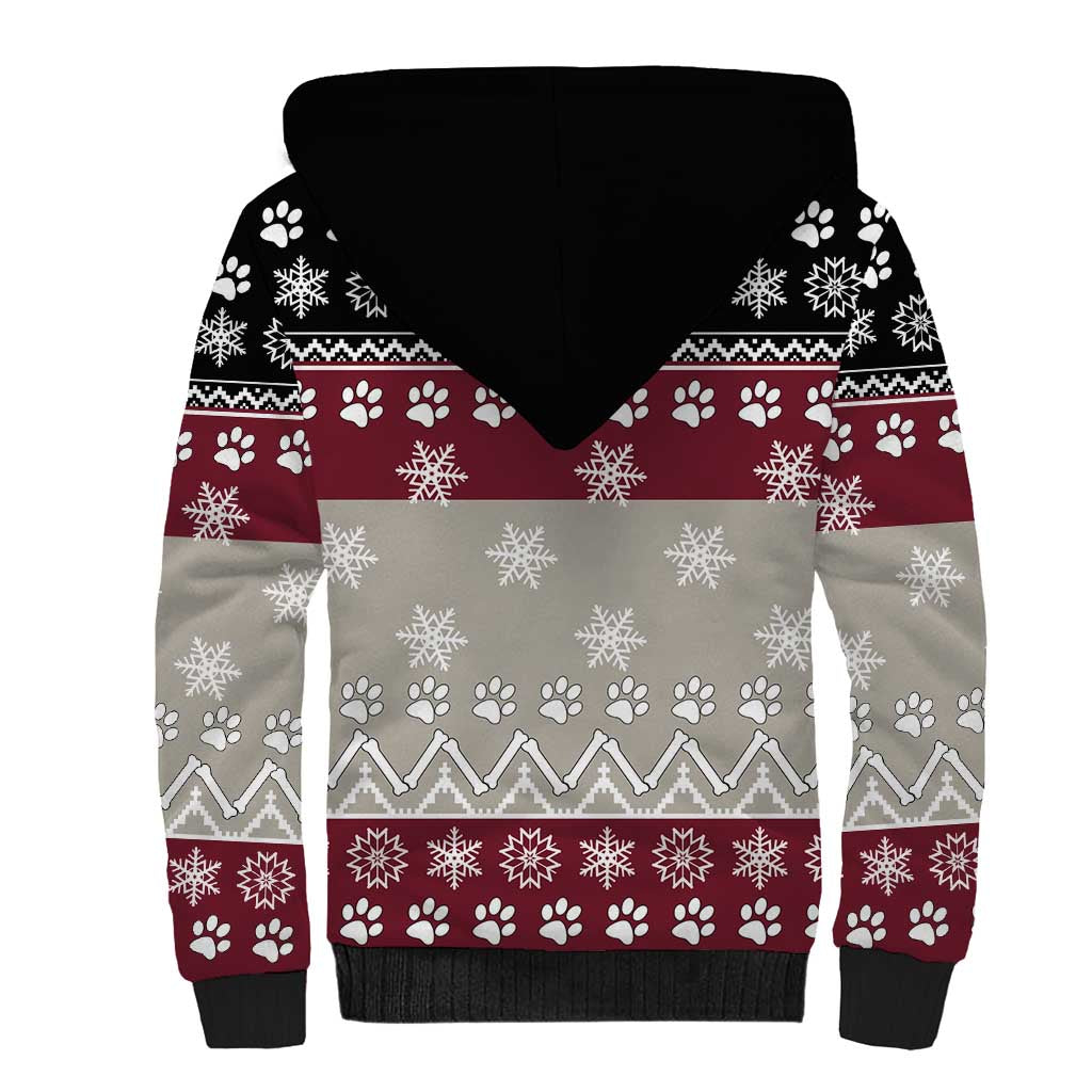 To Best Dog Dad Christmas Design Sherpa Hoodie Xmas Holiday Patterns - Wonder Print Shop