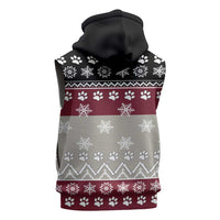 To Best Dog Dad Christmas Design Sleeveless Zip Hoodie Xmas Holiday Patterns - Wonder Print Shop