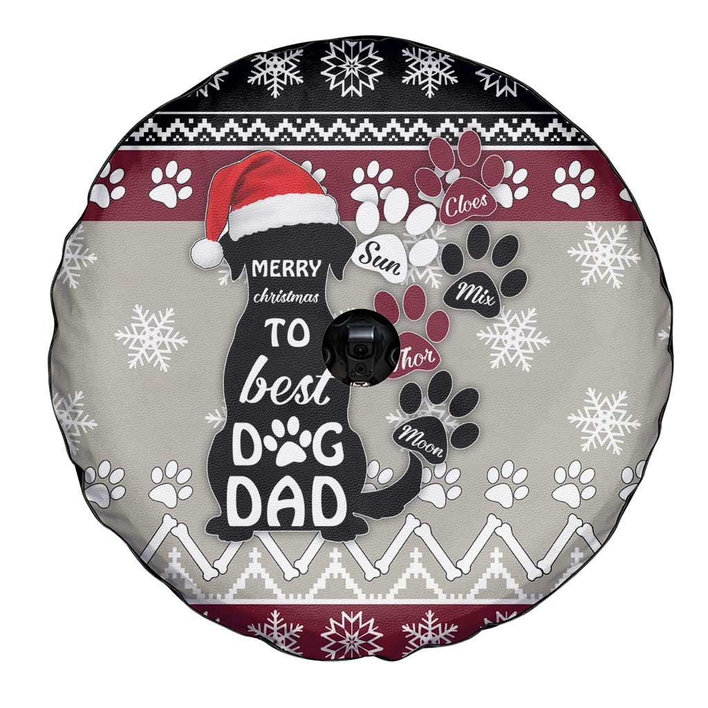 To Best Dog Dad Christmas Design Spare Tire Cover Xmas Holiday Patterns - Wonder Print Shop