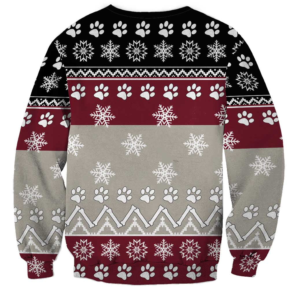 To Best Dog Dad Christmas Design Sweatshirt Xmas Holiday Patterns - Wonder Print Shop