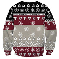 To Best Dog Dad Christmas Design Sweatshirt Xmas Holiday Patterns - Wonder Print Shop