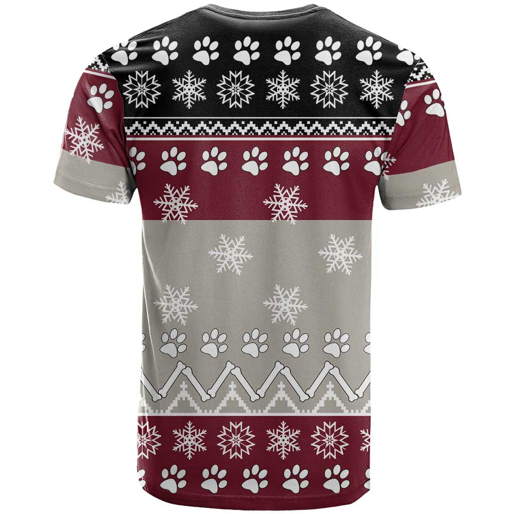 To Best Dog Dad Christmas Design T Shirt Xmas Holiday Patterns - Wonder Print Shop