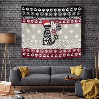 To Best Dog Dad Christmas Design Tapestry Xmas Holiday Patterns - Wonder Print Shop