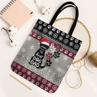 To Best Dog Dad Christmas Design Tote Bag Xmas Holiday Patterns - Wonder Print Shop