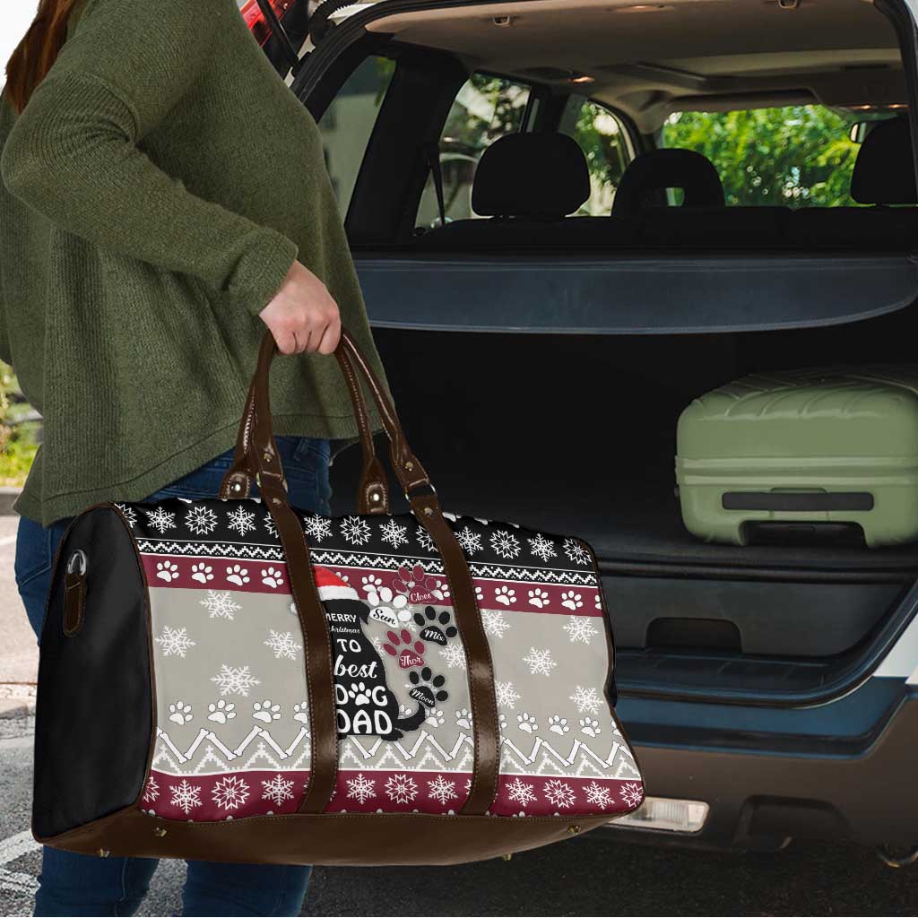 To Best Dog Dad Christmas Design Travel Bag Xmas Holiday Patterns - Wonder Print Shop