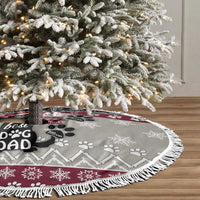To Best Dog Dad Christmas Design Tree Skirt Xmas Holiday Patterns - Wonder Print Shop