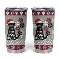 To Best Dog Dad Christmas Design Tumbler Cup Xmas Holiday Patterns - Wonder Print Shop