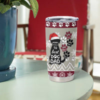 To Best Dog Dad Christmas Design Tumbler Cup Xmas Holiday Patterns - Wonder Print Shop