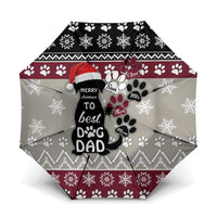 To Best Dog Dad Christmas Design Umbrella Xmas Holiday Patterns - Wonder Print Shop