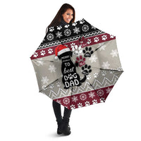 To Best Dog Dad Christmas Design Umbrella Xmas Holiday Patterns - Wonder Print Shop