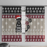 To Best Dog Dad Christmas Design Window Curtain Xmas Holiday Patterns - Wonder Print Shop