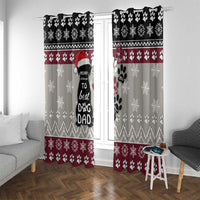 To Best Dog Dad Christmas Design Window Curtain Xmas Holiday Patterns - Wonder Print Shop