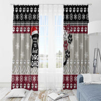 To Best Dog Dad Christmas Design Window Curtain Xmas Holiday Patterns - Wonder Print Shop