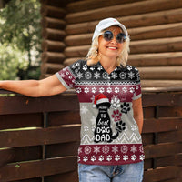To Best Dog Dad Christmas Design Women Polo Shirt Xmas Holiday Patterns - Wonder Print Shop