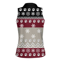 To Best Dog Dad Christmas Design Women Sleeveless Polo Shirt Xmas Holiday Patterns - Wonder Print Shop
