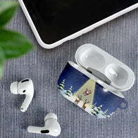 Christmas Alien Pattern with UFO Abduction of Santa Reindeer Snowy Forest AirPods Case Xmas Holiday Patterns - Wonder Print Shop