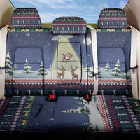 Christmas Alien Pattern with UFO Abduction of Santa Reindeer Snowy Forest Back Car Seat Cover Xmas Holiday Patterns - Wonder Print Shop