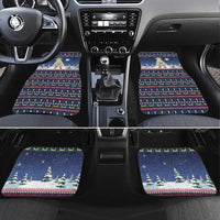 Christmas Alien Pattern with UFO Abduction of Santa Reindeer Snowy Forest Car Mats Xmas Holiday Patterns - Wonder Print Shop