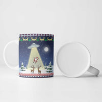 Christmas Alien Pattern with UFO Abduction of Santa Reindeer Snowy Forest Ceramic Mug Xmas Holiday Patterns - Wonder Print Shop
