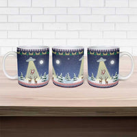 Christmas Alien Pattern with UFO Abduction of Santa Reindeer Snowy Forest Ceramic Mug Xmas Holiday Patterns - Wonder Print Shop