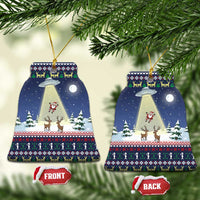 Christmas Alien Pattern with UFO Abduction of Santa Reindeer Snowy Forest Ceramic Ornament Xmas Holiday Patterns - Wonder Print Shop