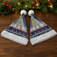 Christmas Alien Pattern with UFO Abduction of Santa Reindeer Snowy Forest Christmas Santa Hat Xmas Holiday Patterns - Wonder Print Shop
