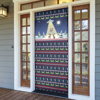 Christmas Alien Pattern with UFO Abduction of Santa Reindeer Snowy Forest Door Cover Xmas Holiday Patterns - Wonder Print Shop