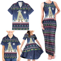 Christmas Alien Pattern with UFO Abduction of Santa Reindeer Snowy Forest Family Matching Tank Maxi Dress and Hawaiian Shirt Xmas Holiday Patterns - Wonder Print Shop