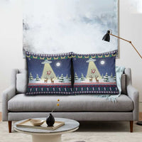 Christmas Alien Pattern with UFO Abduction of Santa Reindeer Snowy Forest Pillow Cover Xmas Holiday Patterns - Wonder Print Shop