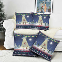 Christmas Alien Pattern with UFO Abduction of Santa Reindeer Snowy Forest Pillow Cover Xmas Holiday Patterns - Wonder Print Shop