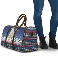 Christmas Alien Pattern with UFO Abduction of Santa Reindeer Snowy Forest Travel Bag Xmas Holiday Patterns - Wonder Print Shop