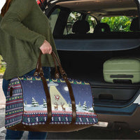 Christmas Alien Pattern with UFO Abduction of Santa Reindeer Snowy Forest Travel Bag Xmas Holiday Patterns - Wonder Print Shop