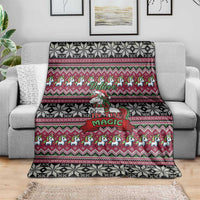 Unicorn Believe In The Magic Christmas Blanket Xmas Holiday Patterns - Wonder Print Shop
