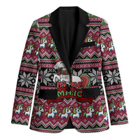 Unicorn Believe In The Magic Christmas Blazer Xmas Holiday Patterns - Wonder Print Shop