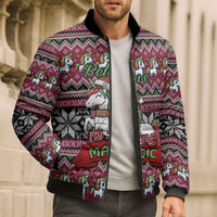Unicorn Believe In The Magic Christmas Bomber Puffer Jacket Xmas Holiday Patterns - Wonder Print Shop
