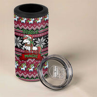 Unicorn Believe In The Magic Christmas 4 in 1 Can Cooler Tumbler Xmas Holiday Patterns - Wonder Print Shop