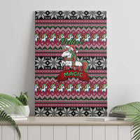 Unicorn Believe In The Magic Christmas Canvas Wall Art Xmas Holiday Patterns - Wonder Print Shop
