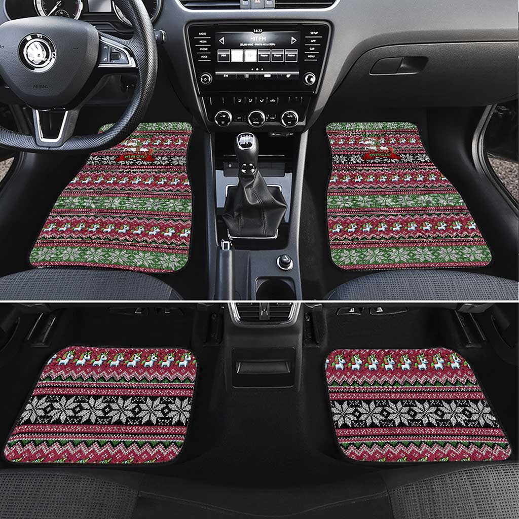 Unicorn Believe In The Magic Christmas Car Mats Xmas Holiday Patterns - Wonder Print Shop