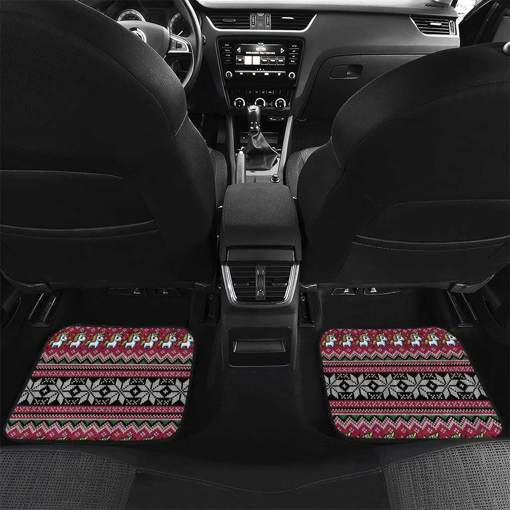 Unicorn Believe In The Magic Christmas Car Mats Xmas Holiday Patterns - Wonder Print Shop